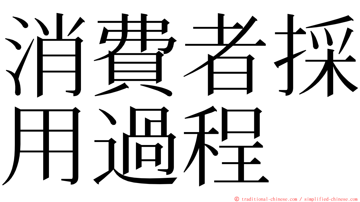 消費者採用過程 ming font
