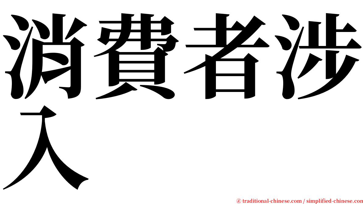 消費者涉入 serif font