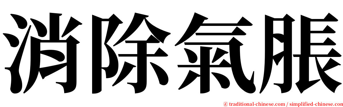 消除氣脹 serif font