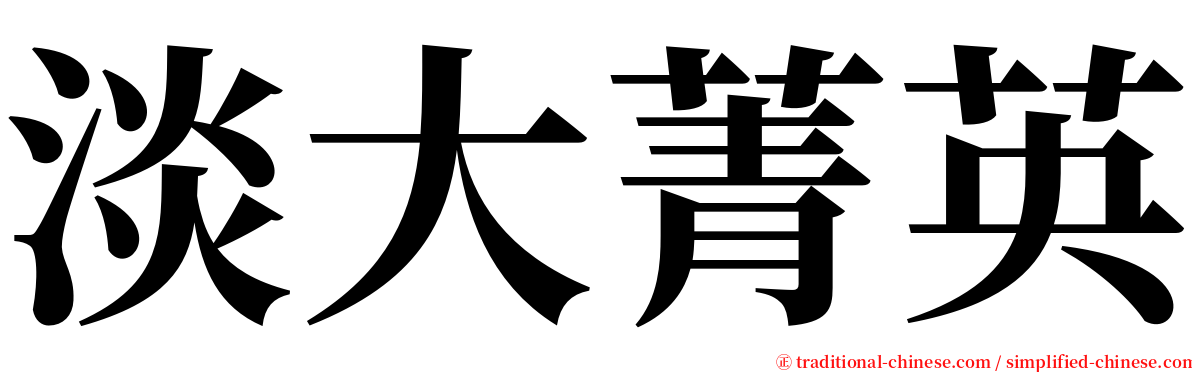 淡大菁英 serif font