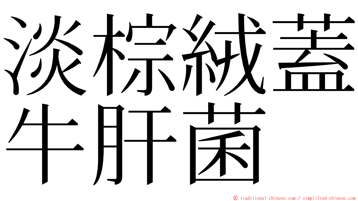 淡棕絨蓋牛肝菌 ming font