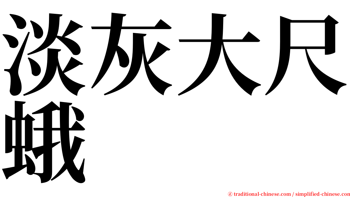 淡灰大尺蛾 serif font