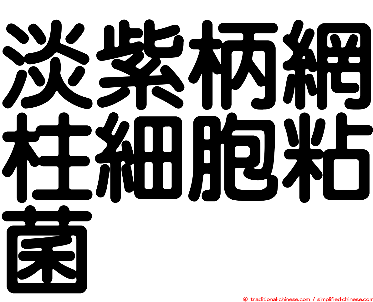 淡紫柄網柱細胞粘菌