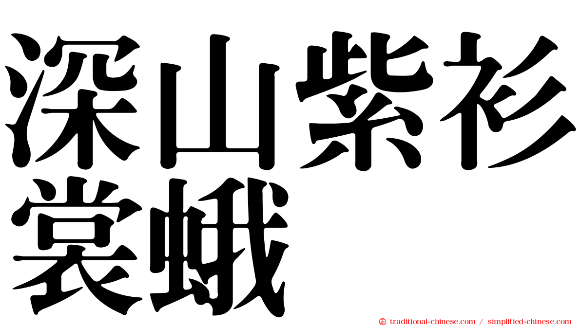 深山紫衫裳蛾