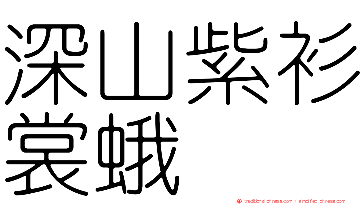 深山紫衫裳蛾