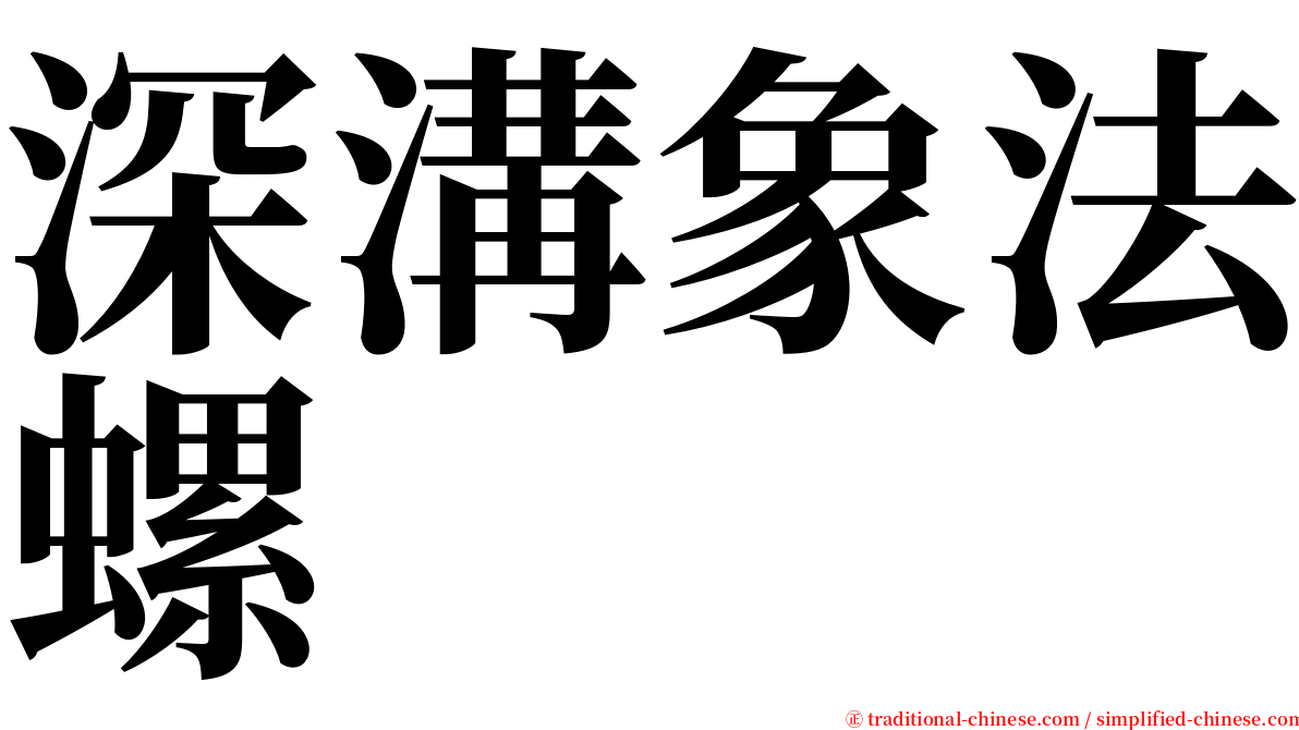 深溝象法螺 serif font