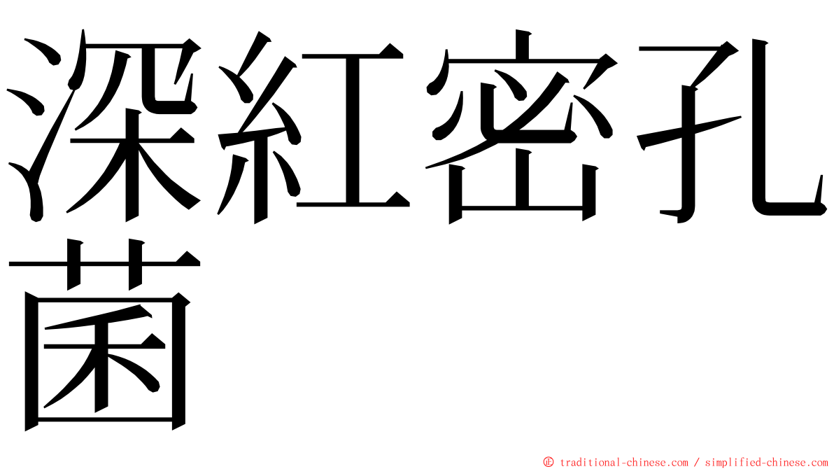 深紅密孔菌 ming font