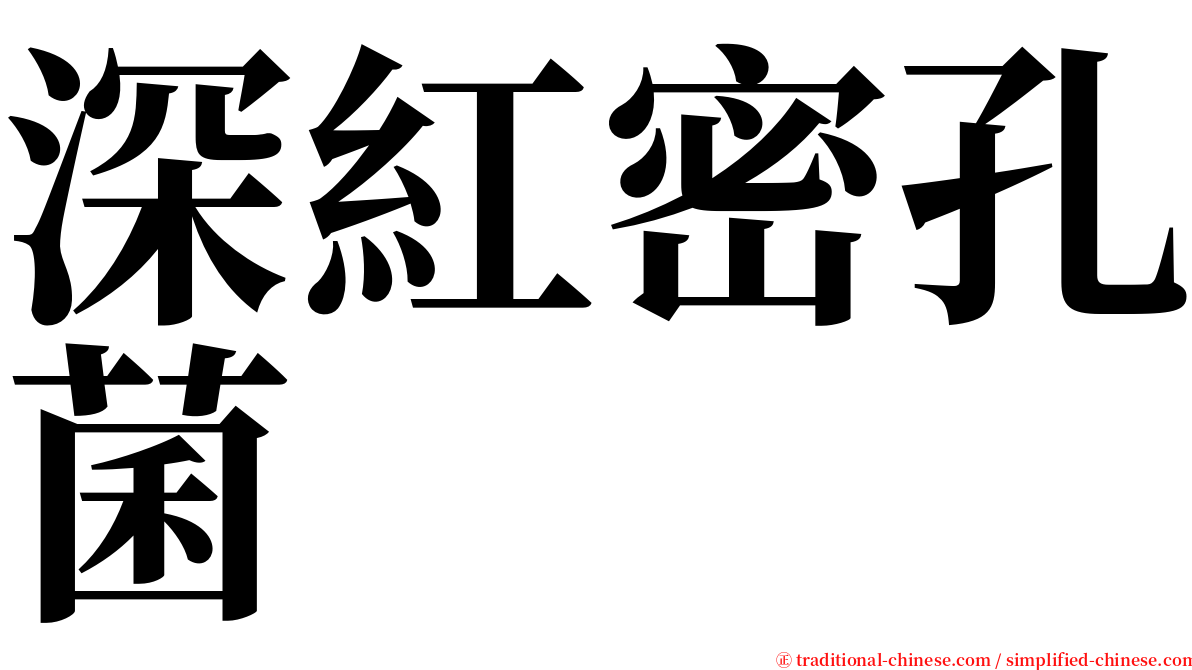 深紅密孔菌 serif font