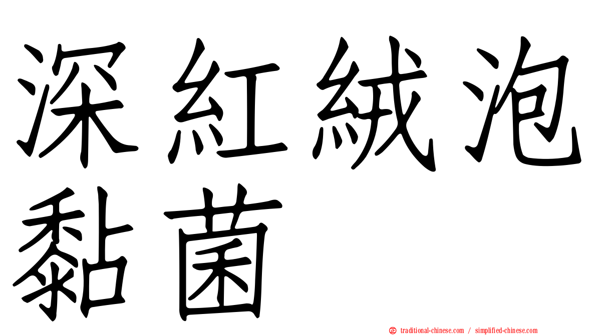 深紅絨泡黏菌