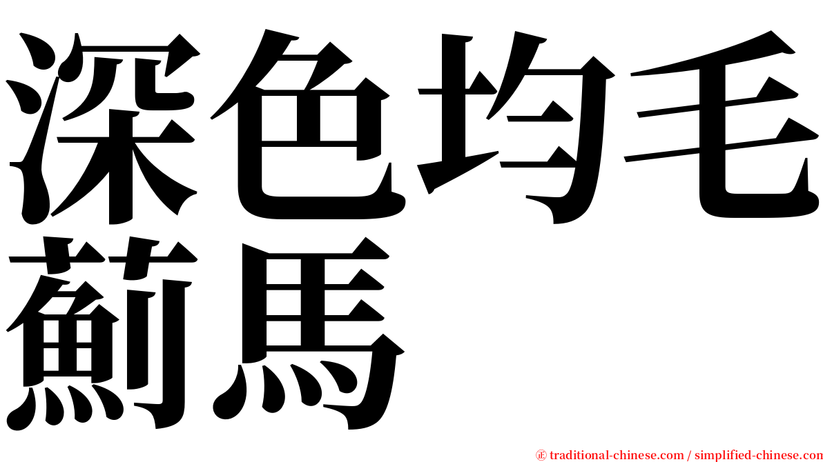 深色均毛薊馬 serif font