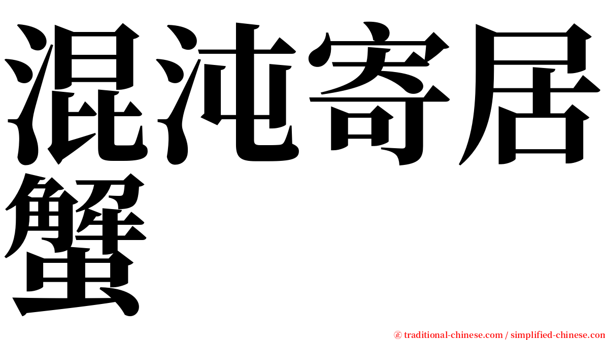 混沌寄居蟹 serif font