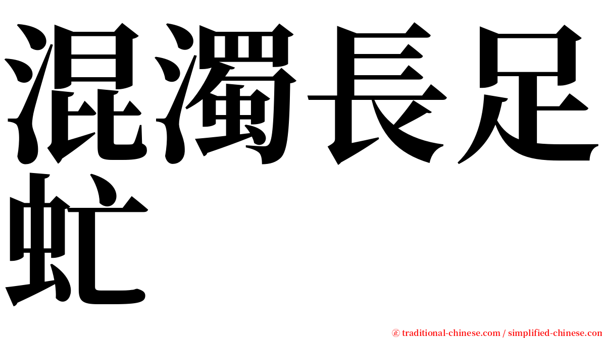 混濁長足虻 serif font