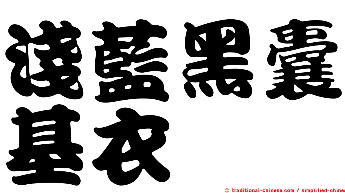 淺藍黑囊基衣