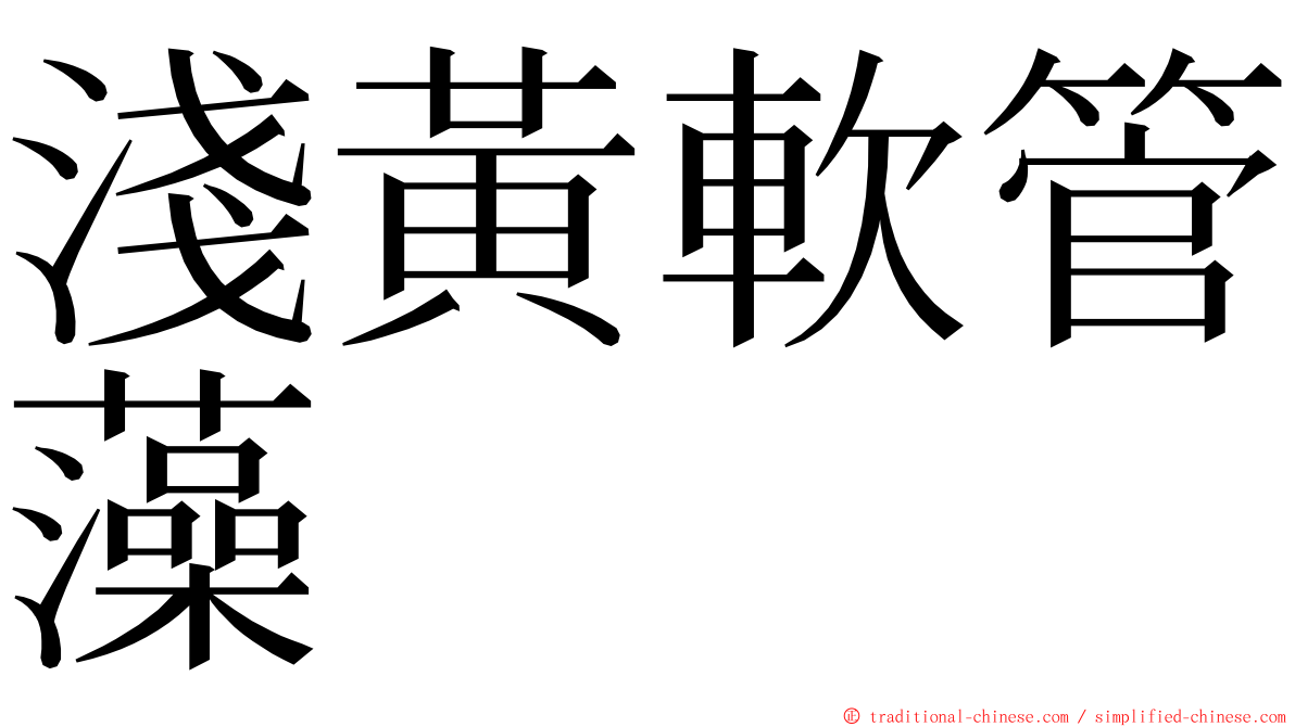 淺黃軟管藻 ming font