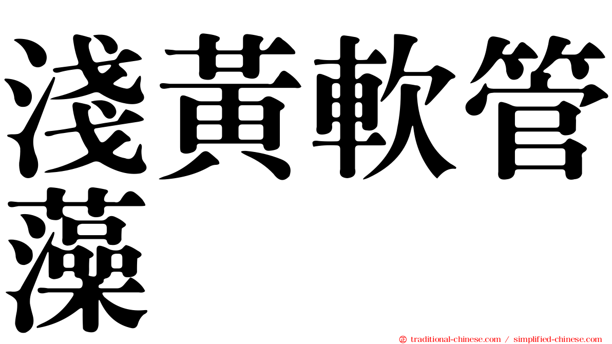 淺黃軟管藻