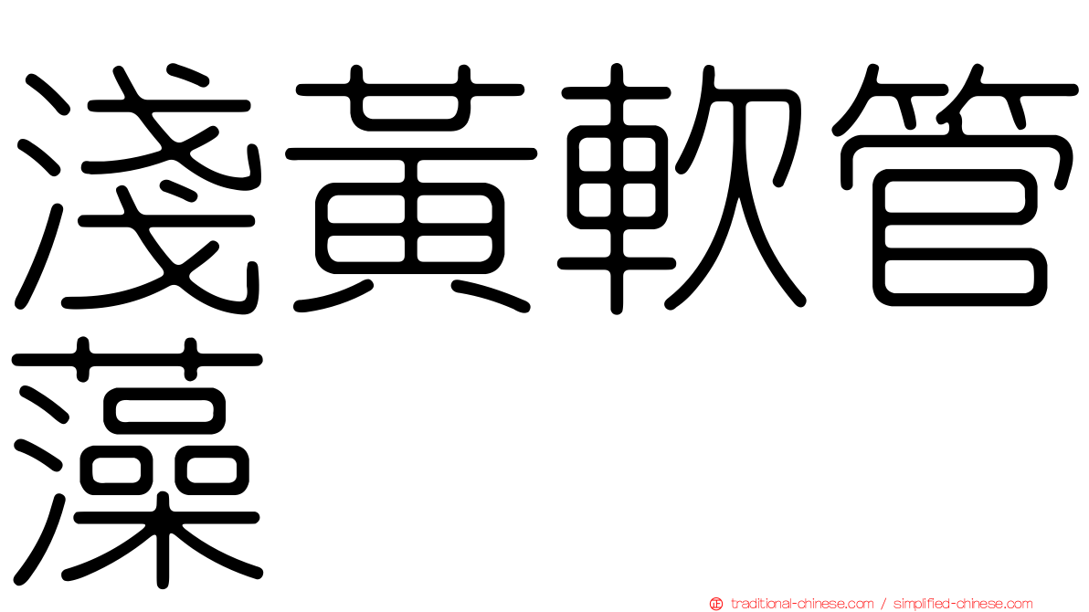 淺黃軟管藻