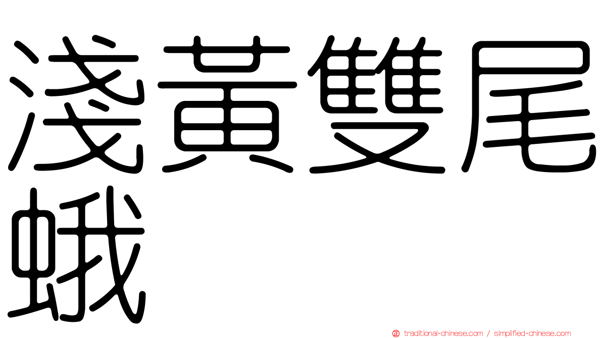淺黃雙尾蛾