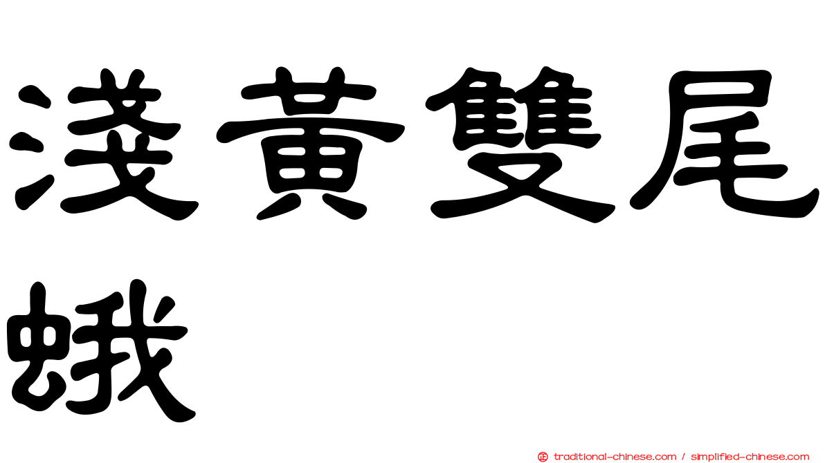 淺黃雙尾蛾