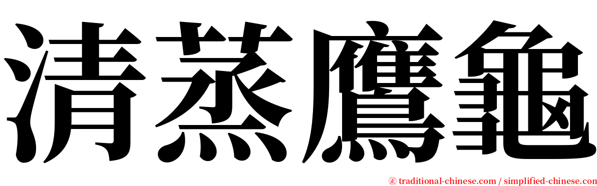 清蒸鷹龜 serif font