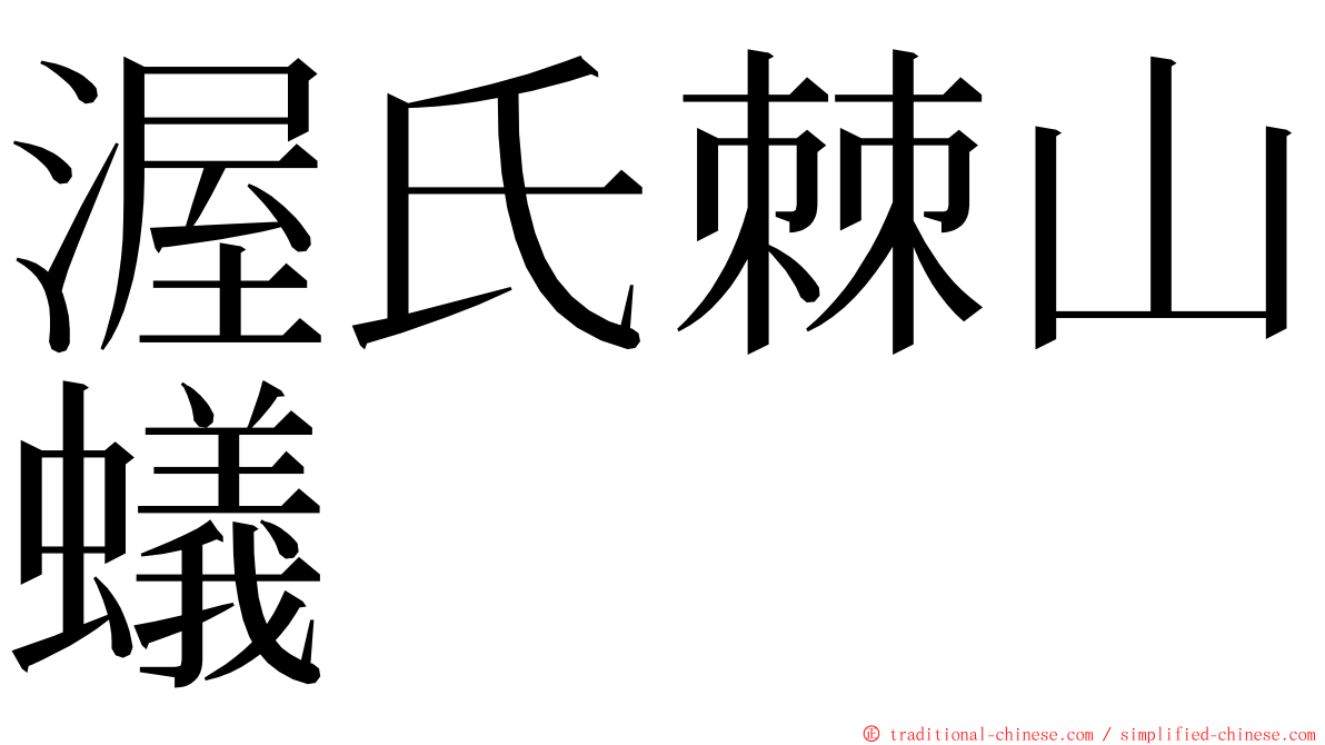 渥氏棘山蟻 ming font