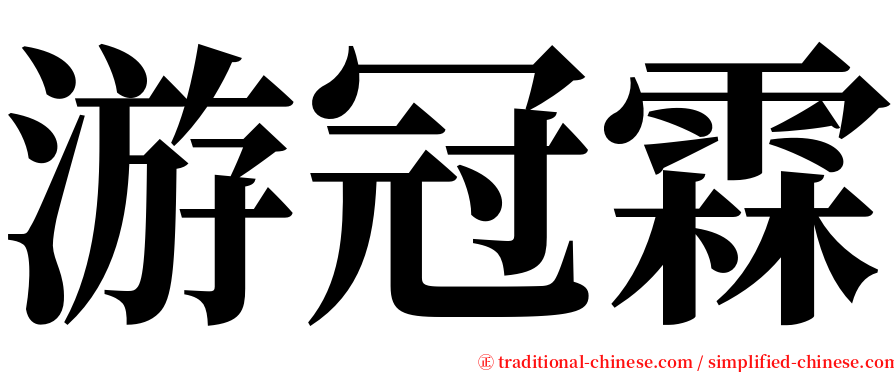 游冠霖 serif font