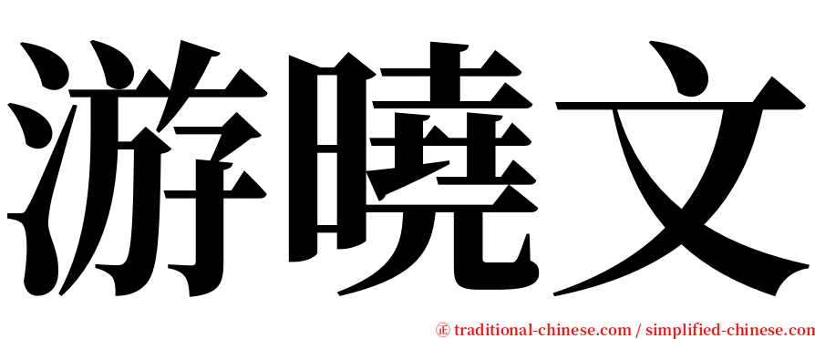 游曉文 serif font