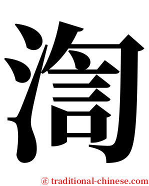 渹 serif font