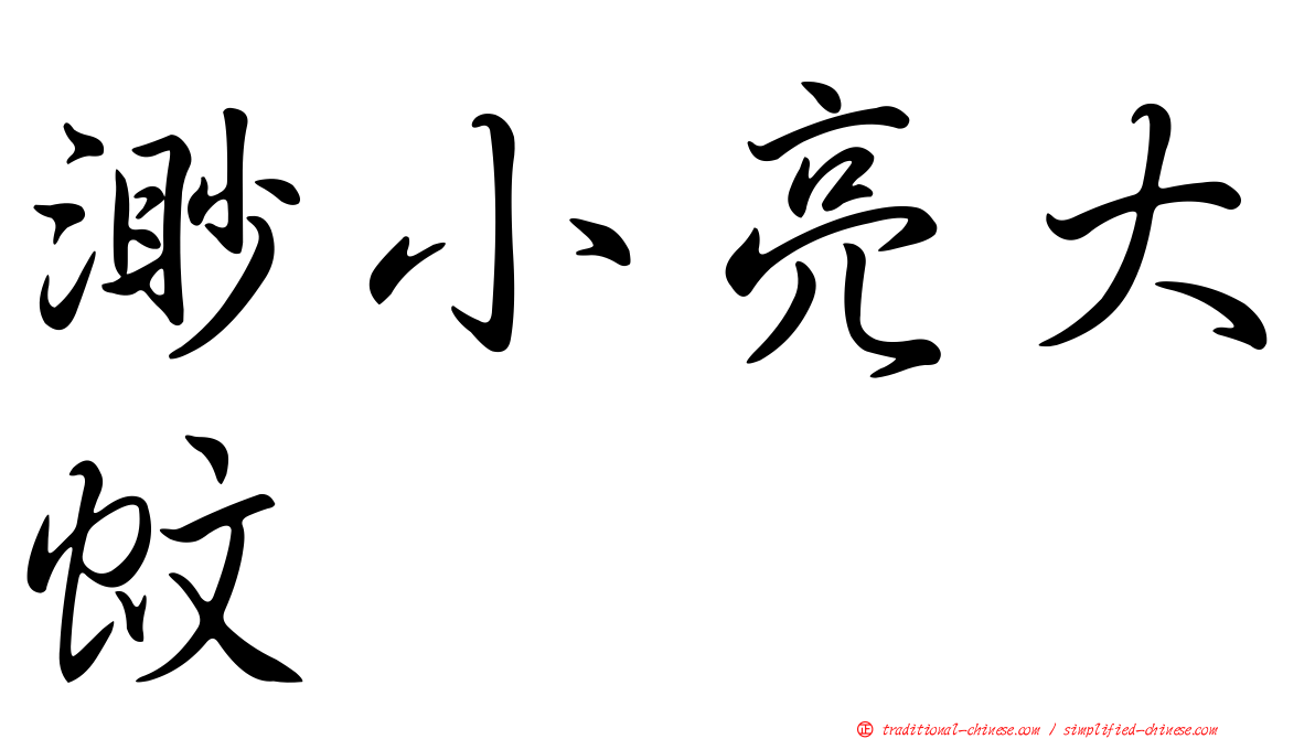 渺小亮大蚊