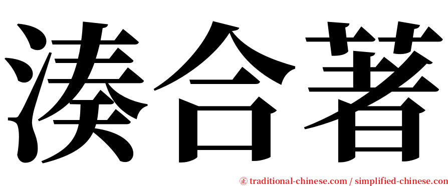 湊合著 serif font