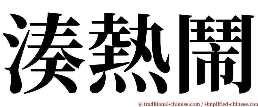 湊熱鬧 serif font