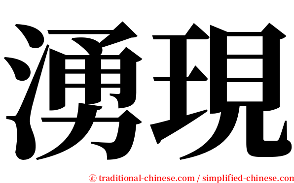 湧現 serif font