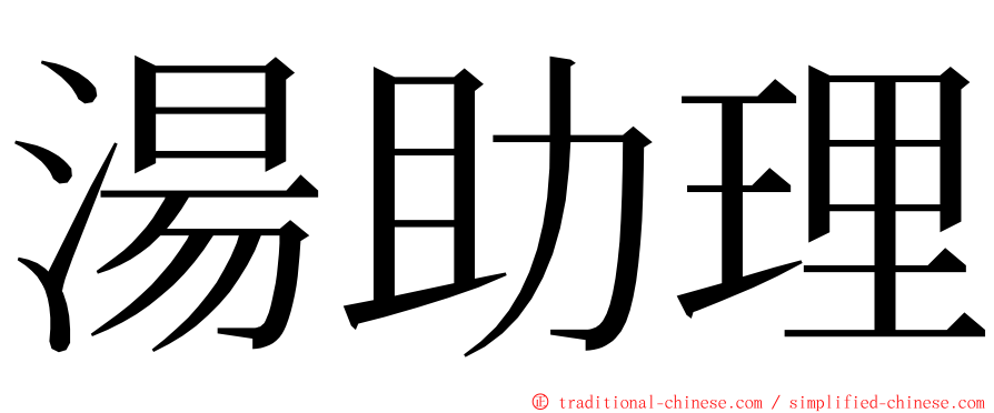 湯助理 ming font