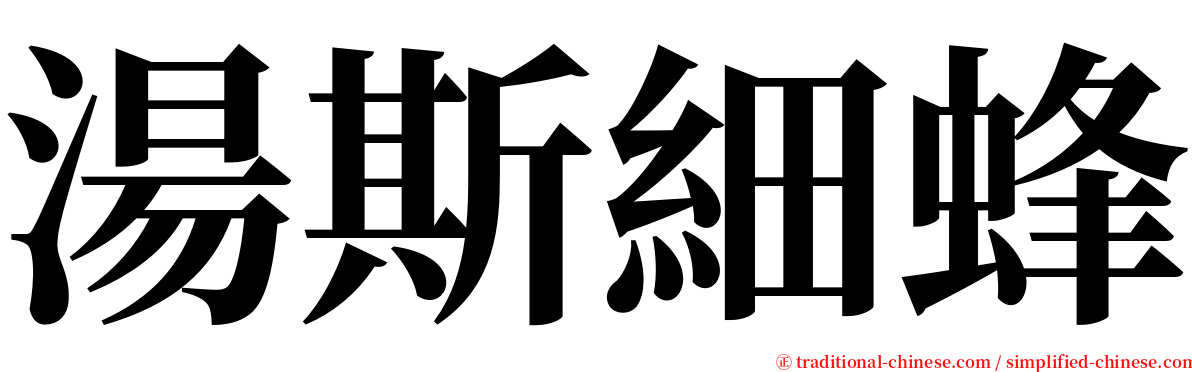 湯斯細蜂 serif font