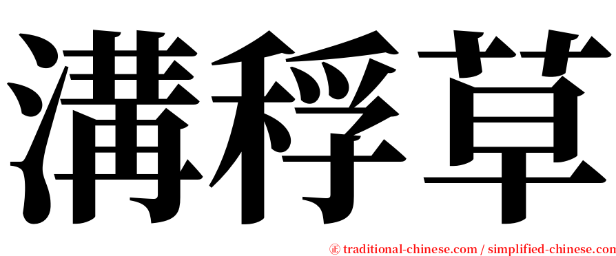 溝稃草 serif font