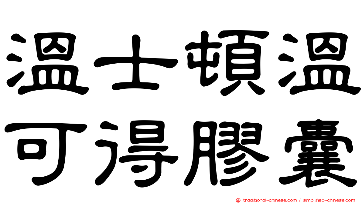 溫士頓溫可得膠囊