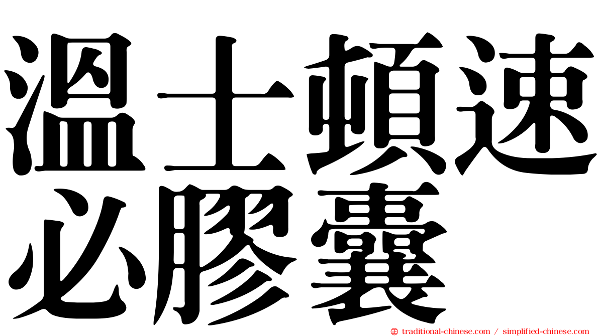溫士頓速必膠囊