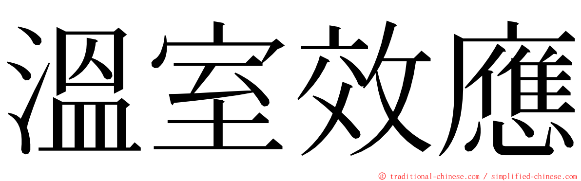 溫室效應 ming font