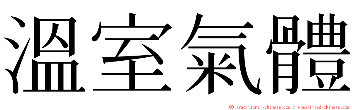 溫室氣體 ming font