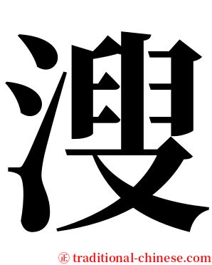 溲 serif font