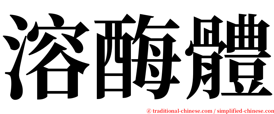 溶酶體 serif font