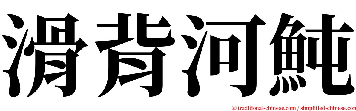 滑背河魨 serif font