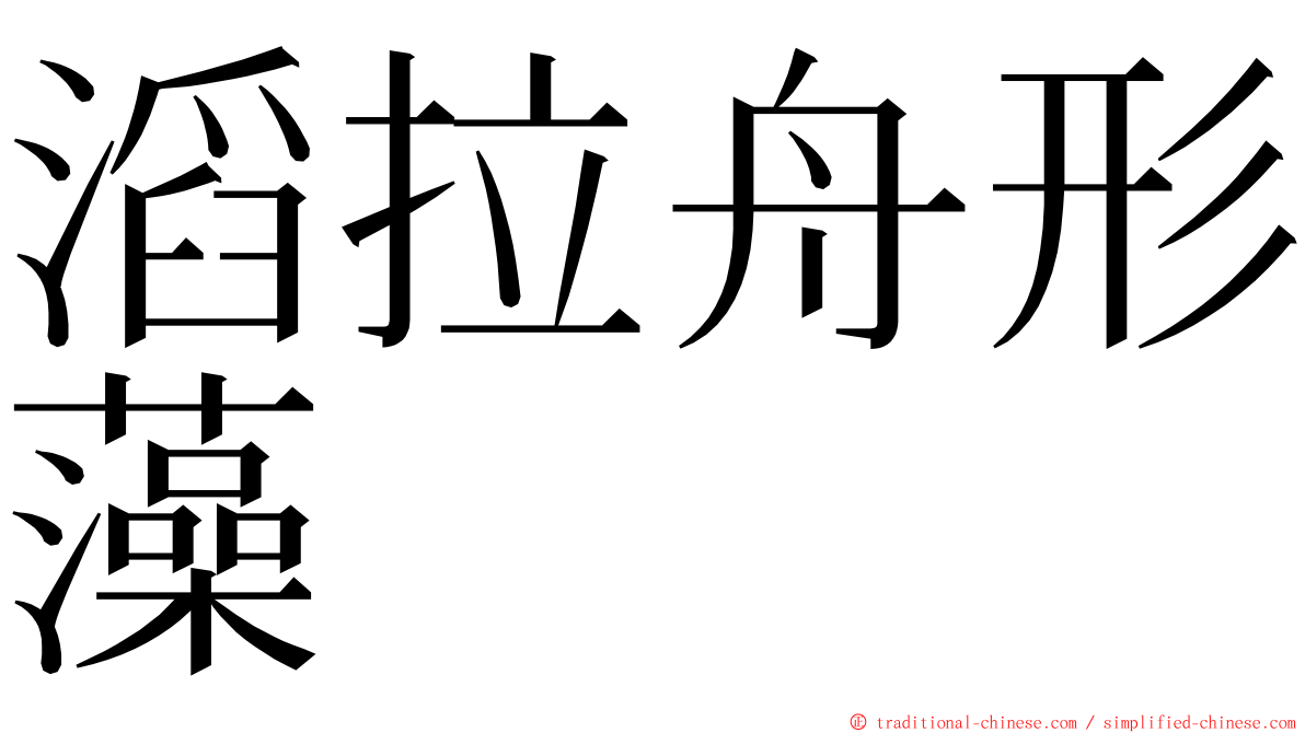 滔拉舟形藻 ming font