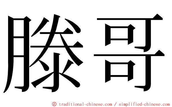 滕哥 ming font