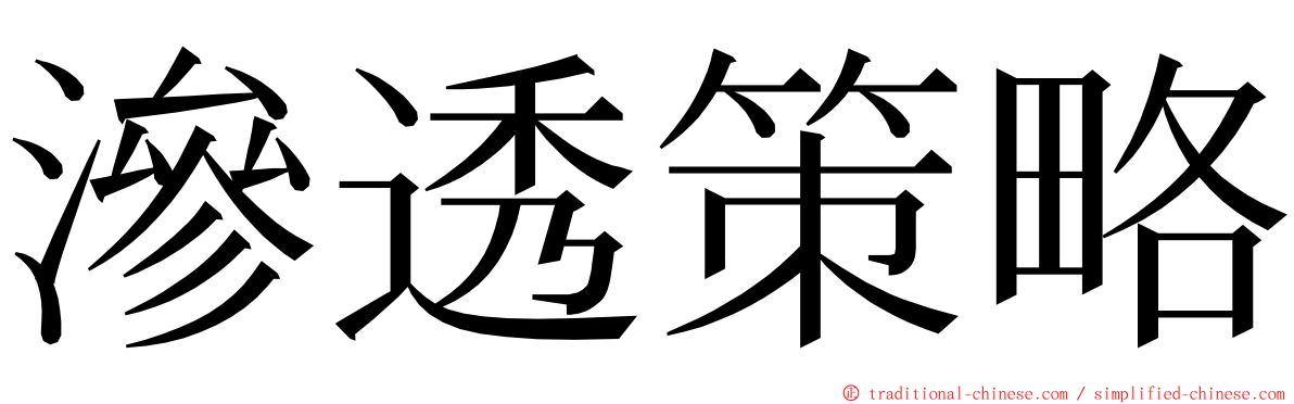 滲透策略 ming font