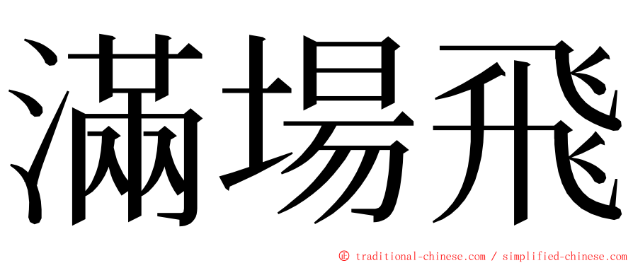 滿場飛 ming font