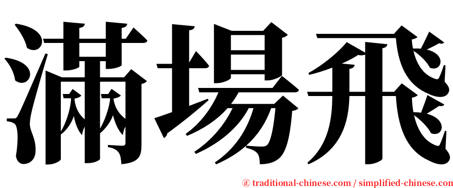 滿場飛 serif font