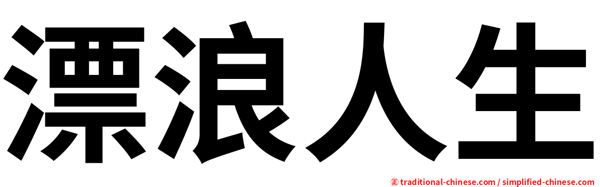 漂浪人生