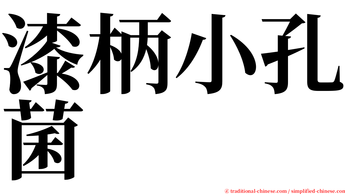 漆柄小孔菌 serif font