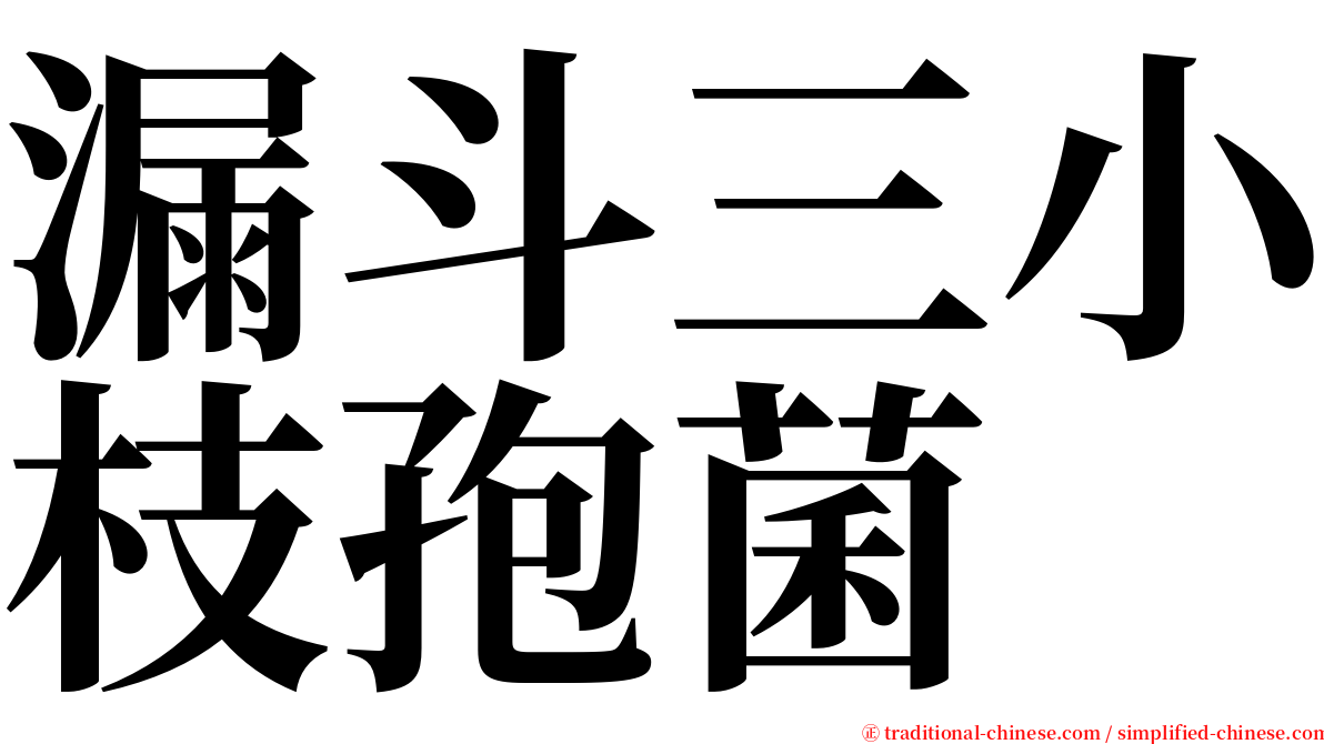 漏斗三小枝孢菌 serif font