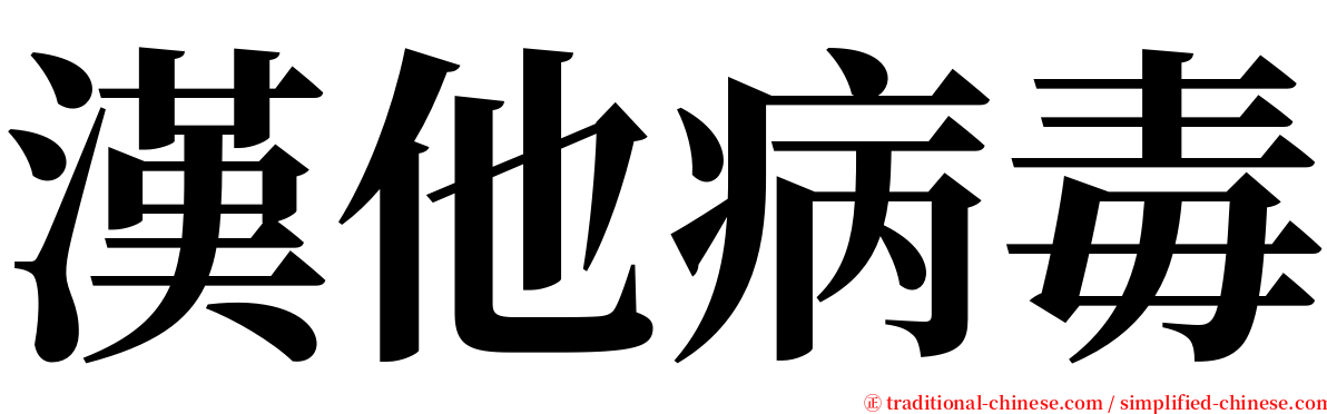 漢他病毒 serif font